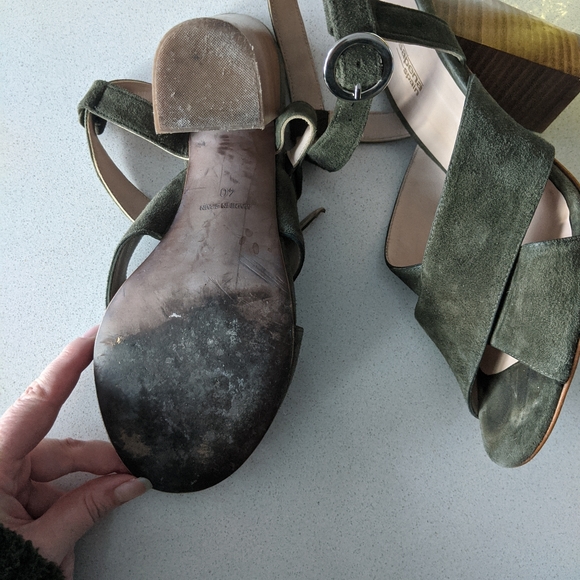 💐Green chunky heeled sandal - Picture 4 of 4